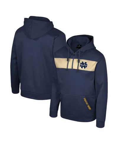 Colosseum Men's  Navy Notre Dame Fighting Irish Quarter-zip Hoodie