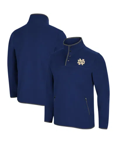 Colosseum Men's  Navy Notre Dame Fighting Irish Rebound Snap Pullover Jacket