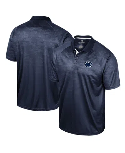 Colosseum Men's  Navy Penn State Nittany Lions Honeycomb Raglan Polo Shirt