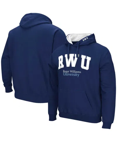 Colosseum Men's  Navy Roger Williams University Arch & Logo Pullover Hoodie