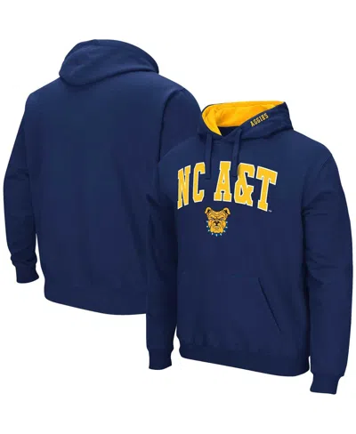 Colosseum Men's  Navy North Carolina A&t Aggies Arch & Logo Pullover Hoodie