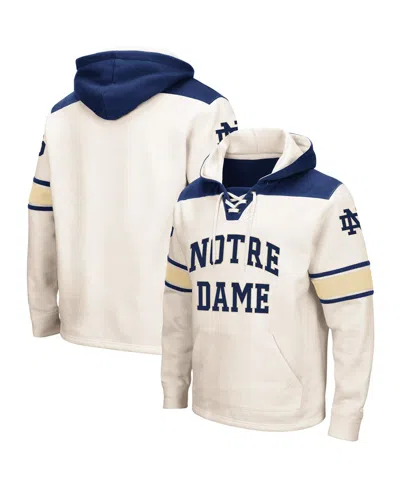 Colosseum Men's Notre Dame Fighting Irish 2.0 Lace-up Pullover Hoodie In Cream