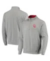 Colosseum Men's  Oklahoma Sooners Tortugas Logo Quarter-zip Jacket In Heathered Gray