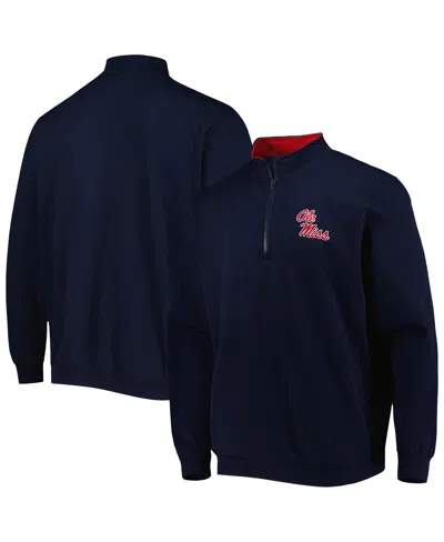 Colosseum Men's  Ole Miss Rebels Tortugas Logo Quarter-zip Jacket In Blue