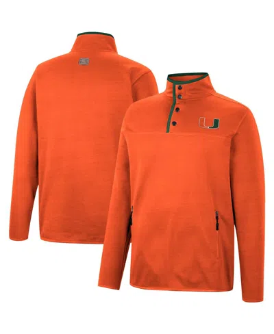 Colosseum Men's  Orange Miami Hurricanes Rebound Quarter-snap Jacket