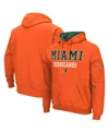 Colosseum Men's  Orange Miami Hurricanes Sunrise Pullover Hoodie In Orange