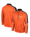 Colosseum Men's  Orange Oklahoma State Cowboys Marled Half-zip Jacket In Orange