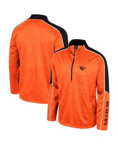 Colosseum Men's  Orange Oregon State Beavers Marled Half-zip Jacket