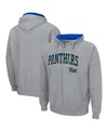 Colosseum Men's  Heathered Gray Pitt Panthers Arch And Logo 3.0 Full-zip Hoodie In Heathered Gray