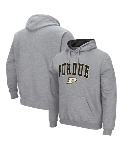 Colosseum Men's  Purdue Boilermakers Arch And Logo 3.0 Pullover Hoodie In Heathered Gray