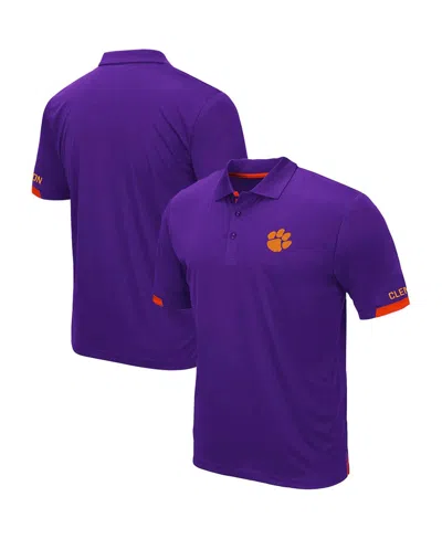 Colosseum Men's  Purple Clemson Tigers Big And Tall Santry Polo Shirt