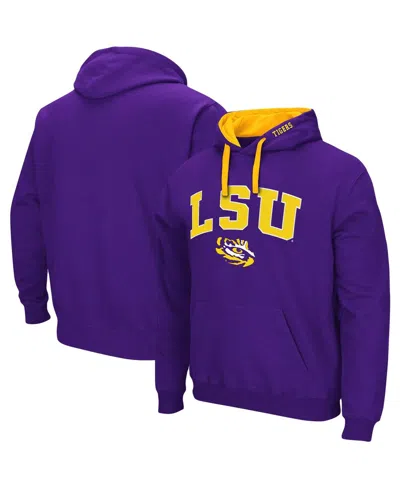 Colosseum Men's  Purple Lsu Tigers Big And Tall Arch & Logo 2.0 Pullover Hoodie