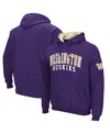 Colosseum Purple Washington Huskies Double Arch Pullover Hoodie In Purple