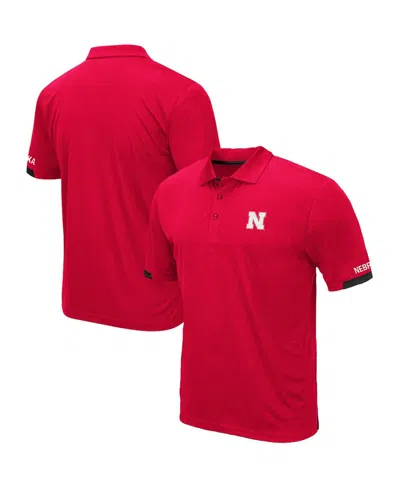 Colosseum Men's  Red Nebraska Huskers Big And Tall Santry Polo Shirt