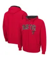 Colosseum Men's Texas Tech Red Raiders Arch Logo 3.0 Full-zip Hoodie In Red