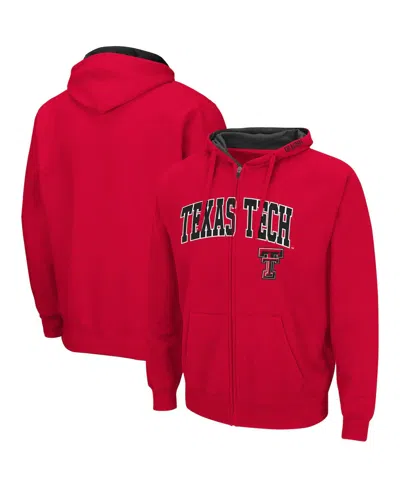Colosseum Men's  Red Texas Tech Red Raiders Arch Logo 3.0 Full-zip Hoodie