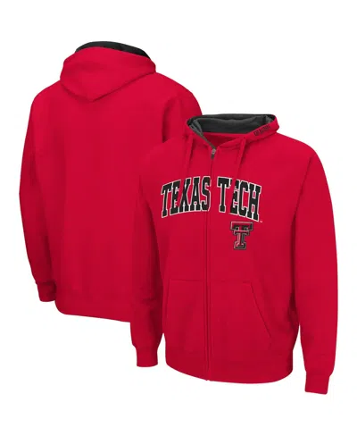 Colosseum Men's Texas Tech Red Raiders Arch Logo 3.0 Full-zip Hoodie