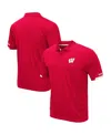 Colosseum Men's  Red Wisconsin Badgers Big And Tall Santry Polo Shirt In Red
