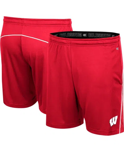 Colosseum Men's  Red Wisconsin Badgers Laws Of Physics Shorts