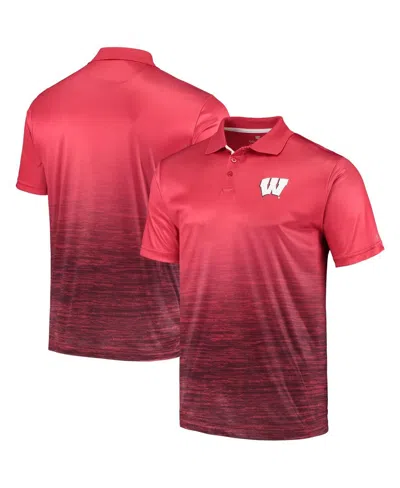 Colosseum Men's  Red Wisconsin Badgers Marshall Polo Shirt