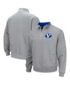 Colosseum Men's  Heathered Gray Byu Cougars Tortugas Team Logo Quarter-zip Jacket In Heathered Gray
