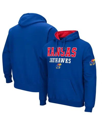 Colosseum Men's  Royal Kansas Jayhawks Sunrise Pullover Hoodie