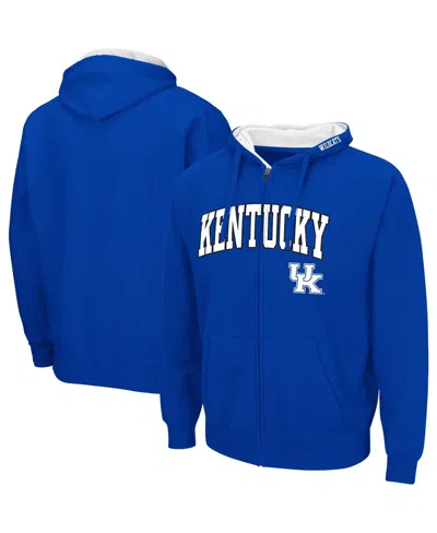 Colosseum Men's Kentucky Wildcats Arch And Team Logo 3.0 Full-zip Hoodie In Royal