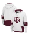 Colosseum Men's  Texas A&m Aggies Lace Up 3.0 Pullover Hoodie In White