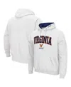 Colosseum Men's  White Virginia Cavaliers Arch And Logo 3.0 Pullover Hoodie In White