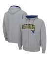 Colosseum Men's  Heathered Gray Iowa Hawkeyes Arch And Logo 3.0 Full-zip Hoodie In Heathered Gray