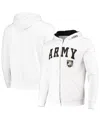 Colosseum Men's  White Army Black Knights Arch And Logo 3.0 Full-zip Hoodie In White