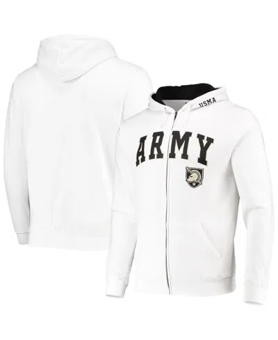 Colosseum Men's  White Army Black Knights Arch And Logo 3.0 Full-zip Hoodie