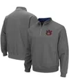 Colosseum Men's Charcoal Auburn Tigers Tortugas Logo Quarter-zip Pullover Jacket In Charcoal
