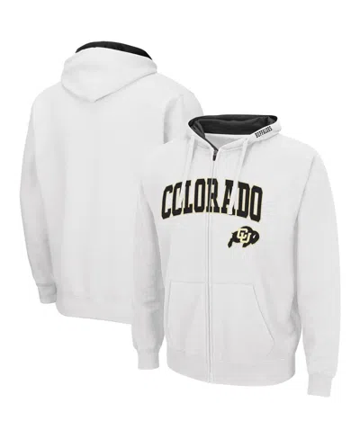 Colosseum Men's  White Colorado Buffaloes Arch And Logo 3.0 Full-zip Hoodie