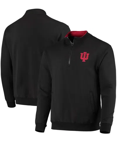 Colosseum Men's  Indiana Hoosiers Tortugas Logo Quarter-zip Jacket In Black