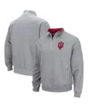 Colosseum Men's Heather Gray Indiana Hoosiers Tortugas Team Logo Quarter-zip Jacket In Heathered Gray
