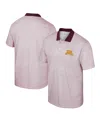 Colosseum Men's  White, Maroon Minnesota Golden Gophers Print Stripe Polo Shirt In White,maroon