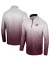 Colosseum Men's  White, Maroon Mississippi State Bulldogs Laws Of Physics Quarter-zip Windshirt In White,maroon