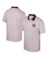 Colosseum Men's  White, Maroon Texas A&m Aggies Print Stripe Polo Shirt In White,maroon