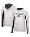 Colosseum Men's  White Texas A&m Aggies Mossy Oak Spf 50 Performance Long Sleeve Hoodie T-shirt In White