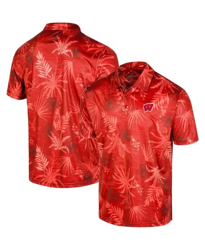 COLOSSEUM MEN'S COLOSSEUM WISCONSIN BADGERS PALMS TEAM POLO SHIRT