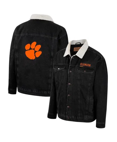 Colosseum Men's  X Wrangler Charcoal Clemson Tigers Western Button-up Denim Jacket
