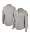 Colosseum Men's  X Wrangler Gray Oklahoma Sooners Cowboy Cut Western Full-snap Long Sleeve Shirt In Gray