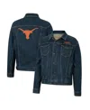 Colosseum Men's  X Wrangler Navy Texas Longhorns Retro Button-up Denim Jacket In Navy