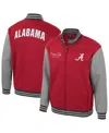 Colosseum Men's Crimson Alabama Crimson Tide Ambi-turner Full-zip Varsity Jacket In Red