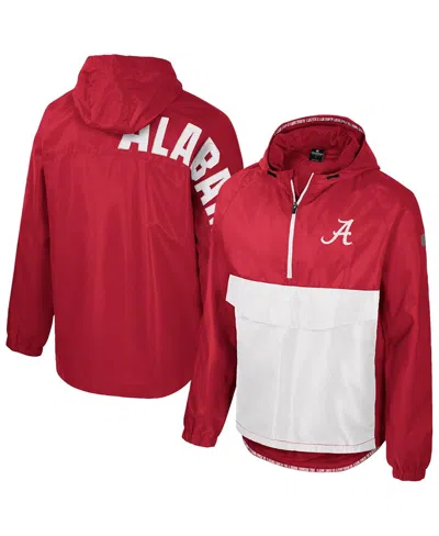 Colosseum Men's Crimson Alabama Crimson Tide Reloaded Anorak Half-zip Jacket