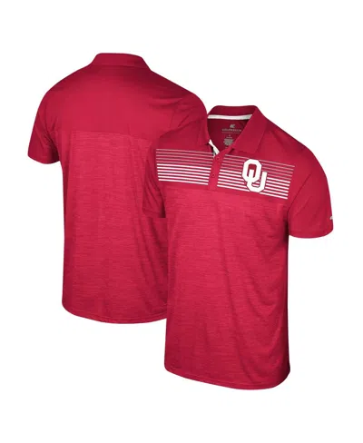Colosseum Men's Crimson Oklahoma Sooners Big & Tall Langmore Polo In Red