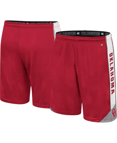 Colosseum Men's Crimson Oklahoma Sooners Haller Shorts In White,crimson