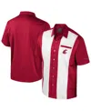 Colosseum Men's Crimson Washington State Cougars Strike Bowling Button-up Shirt In Red