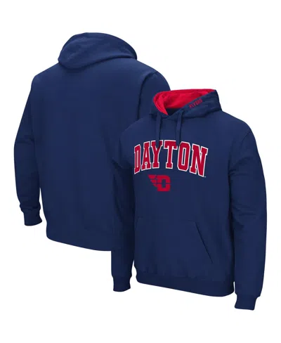 Colosseum Men's Dayton Flyers Arch And Logo Pullover Hoodie In Navy